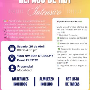 Taller de RBT Presencial INTENSIVO